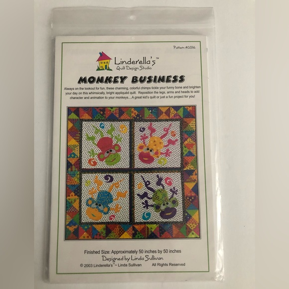 4/$15 Quilt Pattern Monkey Business - Picture 2 of 4
